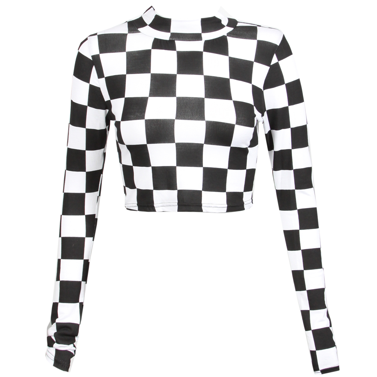 womens black and white check shirt